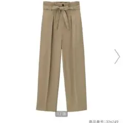GU ジーユー タックハイウエストワイドストレートパンツ ベージュ 完売品