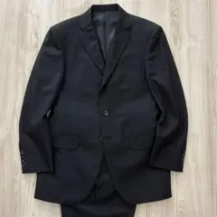 【美品】MACKENZIE オンワード樫山 メンズスーツ A4 S ブラック
