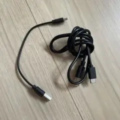 USBケーブル typeB と C 2本セット　ブラック