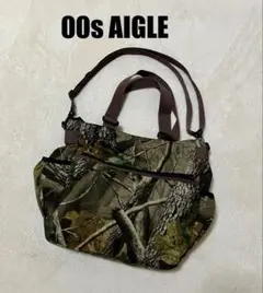 00s AIGLE ショルダーバッグ　リアルツリー　2way ブラウン　エーグル
