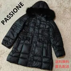 PASSIONE パシオーネ ロングダウンジャケット フォックスファー 黒