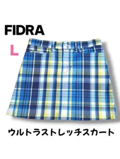 【FIDRA】古着♡美品　ゴルフウルトラストレッチスカート　チェック柄　L