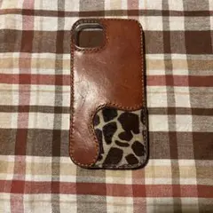 レザー ＆キリンのハラコiPhoneケース❤︎即日レターパック発送❤︎