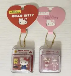 サンリオ ミニチュアパッケージチャーム キティ 赤　ピンク　2点セット