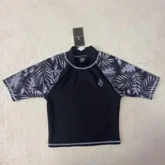 値下げ　Volcom ラッシュガード XS 黒 花柄