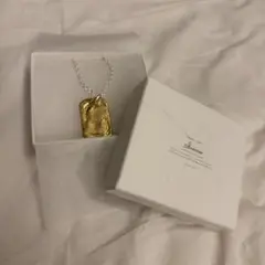 Mud wall id necklace/ Gold