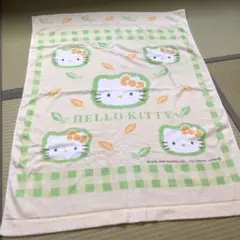 サンリオ　キティちゃん　プリントタオル 大判 お昼寝ケット　タオルケット