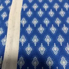 ブルー　コットン　ハギレ