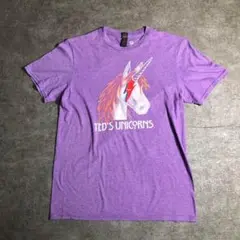 【ヴィンテージ】ユニコーン プリントTシャツ パープル 古着 ZSM1