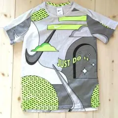 Nike DRI-FIT シャツ Lグレー/ネオンイエローL