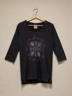 FACTOTUM 10SS 刺繍 カットソー Tシャツ ハンパ丈 ロンT