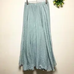サンフラワーエイト コットンリネンガウチョパンツ スカーチョ 麻綿 ウエストゴム