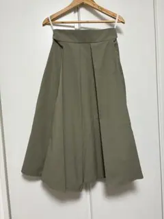 UNTITLED アンタイトル ミモレ丈スカート 1 Sサイズ カーキ