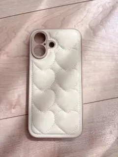 新品未使用！韓国♡大人気iPhone16 ケース キルティング ハート