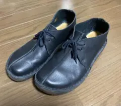 クラークス デザートトレック 26.5 レザーブーツ ブラック