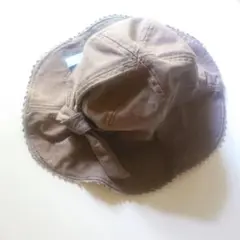 UVカット 茶色麻ハット