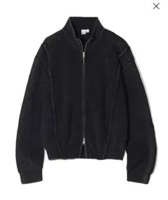 PARTIMENTOVTG Washed Knit Zip-UpJacket M