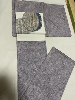 着物　紬　紫　大島　トールサイズ