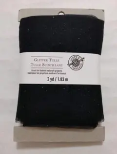 新品　ラメ　チュール　黒　1.83m　2yd　2ヤード　アメリカ
