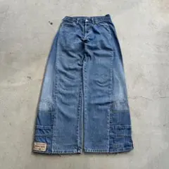 makki remake リメイクデニム ワイドデニム バギー y2k グランジ