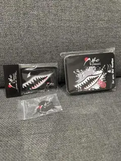 H&O サメ ブラック ワッペン ストラップ 3本セット - メルカリ