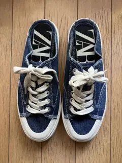 ZARA❣️デニム　ヒールフリースニーカー