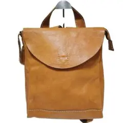【Rinajour】新品タグ付き オレンジ ブラウン キャメル レザーバック