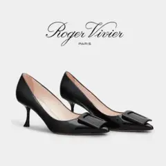 【極美品】 ROGER VIVIER パテントレザー パンプス バックル