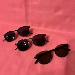 (美品）サングラス黒色 茶色3セット
