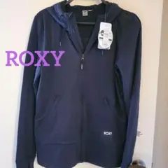 未使用　ROXY　ジップアップパーカー　トレーニング　ジム　ヨガ　ブラック