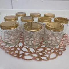 ガラス瓶 10個セット ゴールド蓋