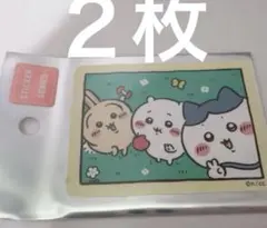 ちいかわ　スマホに貼れるサイズのステッカー　思い出の写真　リボン　２枚セット