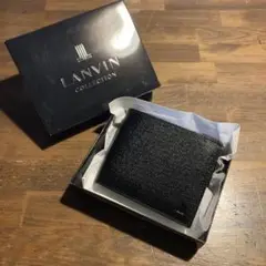 【未使用】LANVIN ランバン ウォレット 二つ折り財布 ブラック