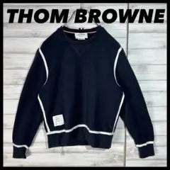 【THOM BROWNE】スウェット トレーナー トムブラウン ネイビー　M