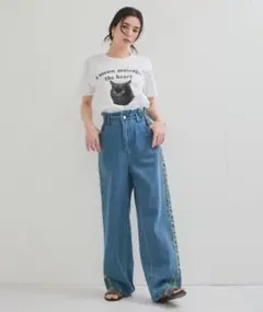 ROPE ロペ フリンジパンツ ホワイトほぼ新品