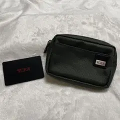 TUMI スモール ポーチ グリーン