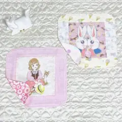 ガーゼハンカチ　2枚セット　Candy Party③