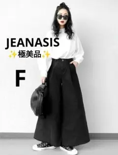 【✨極美品✨】JEANASIS◎アソートバギーパンツ ブラック