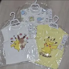 【新品】UNIQLO ポケモン Tシャツ 3枚セット 90㎝ ピカチュウ 御三家