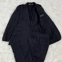 美品　グッチ　スーツセット　パンツ　黒　ストライプ　40(L) 38(M)短丈 美品 グッチ スーツセット パンツ 黒 ストライプ 40(L) 38(M)短丈