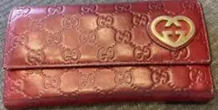 GUCCI グッチ 長財布 グッチシマ ラブリーハート レザー 正規品 箱あり
