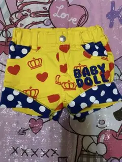BABYDOLL ハート王冠プリント パンツ 80 ベビードール　ベビー服