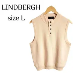 LINDBERGH☆ 　メンズ　ベスト　カシミヤ　ベージュ系　L