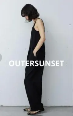 【美品】OUTERSUNSET キャミソールオールインワン ブラック
