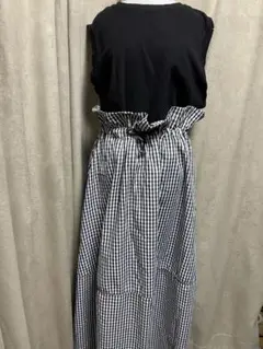 VERITE ワンピース ドッキング ギンガムチェック M〜L