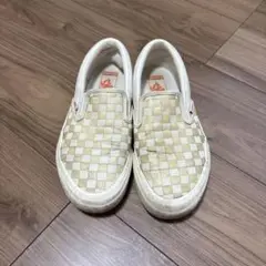 Vans スリッポン チェック柄 ベージュ/ホワイト