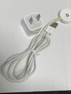 Ｄ: 【純正】Apple watch磁気充電ケーブル(USB-A)➕アダプター