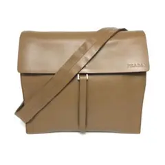 PRADA プラダ ショルダーバッグ レザー メッシュ ブラウン系カラー