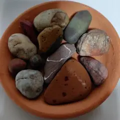 天然石とテラコッタボウルのセット