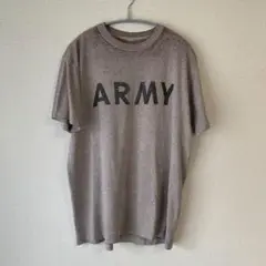 U.S.ARMY 80-90sプリント グレー Tシャツ 半袖